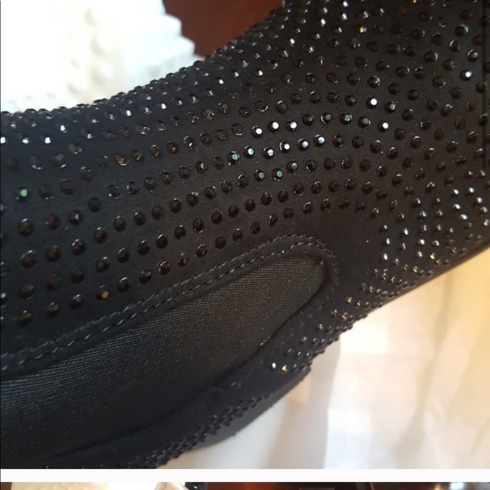 Black gem and suede booties - Picture 3 of 6